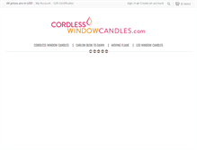 Tablet Screenshot of cordlesswindowcandles.com